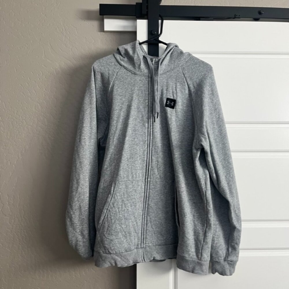 Under Armour | Men's Grey Full Zip Hooded Jacket